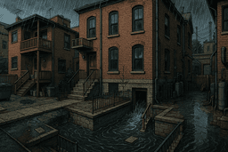 Townhomes flooding in the morning