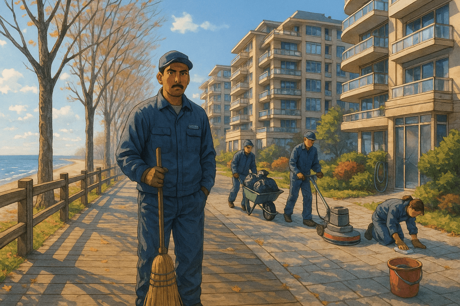 Illustration for Behind every well-run building is a team of people quietly holding things together — often without recognition, and sometimes under real press.