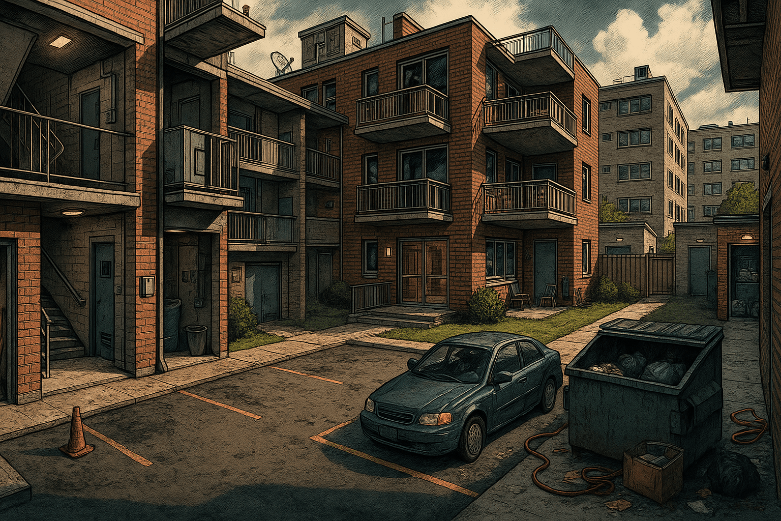 Residents using a shared building amenity