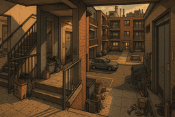 Residents in a shared hallway or common area